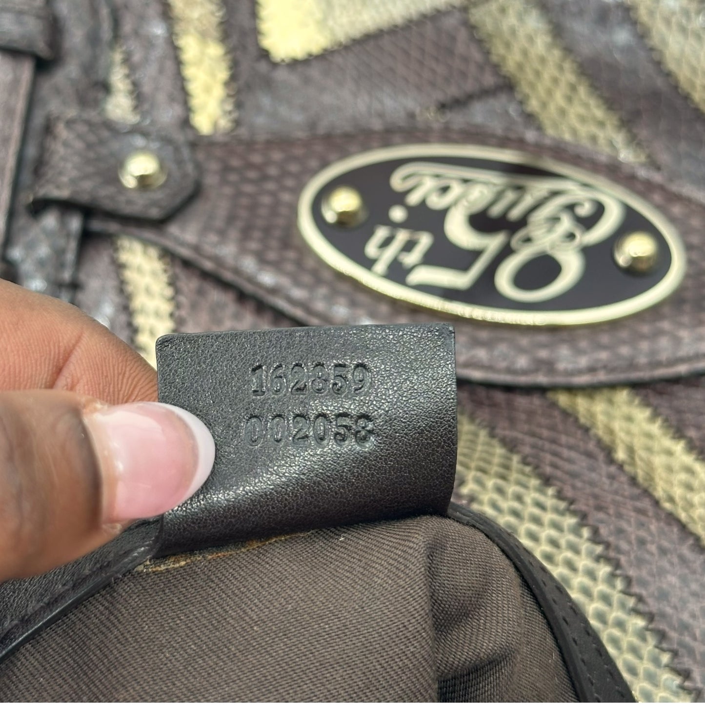 Gucci 85th Anniversary Green & Brown Snakeskin Horsebot Hobo Bag