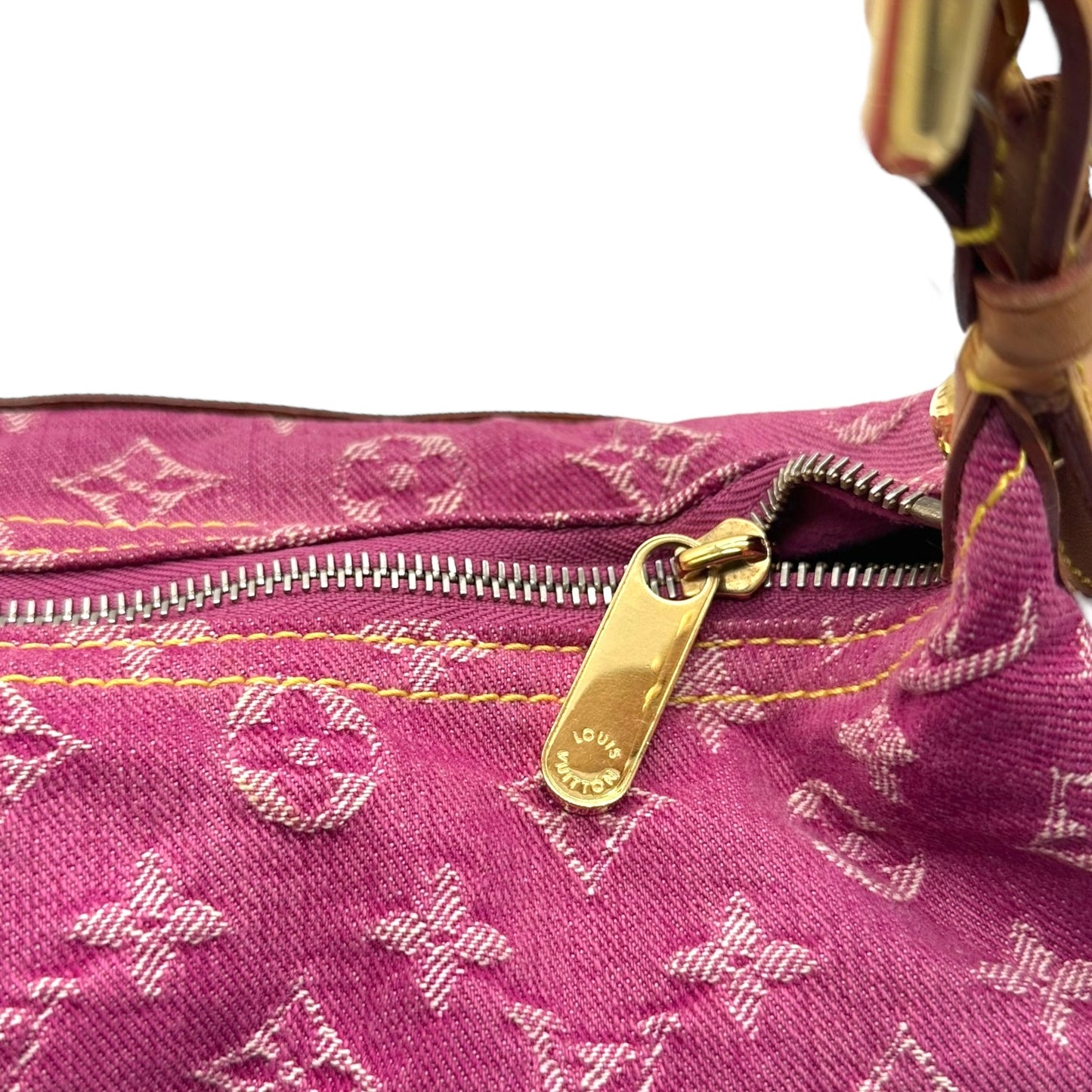 Louis Vuitton Pink Denim Monogram Baggy PM Bag