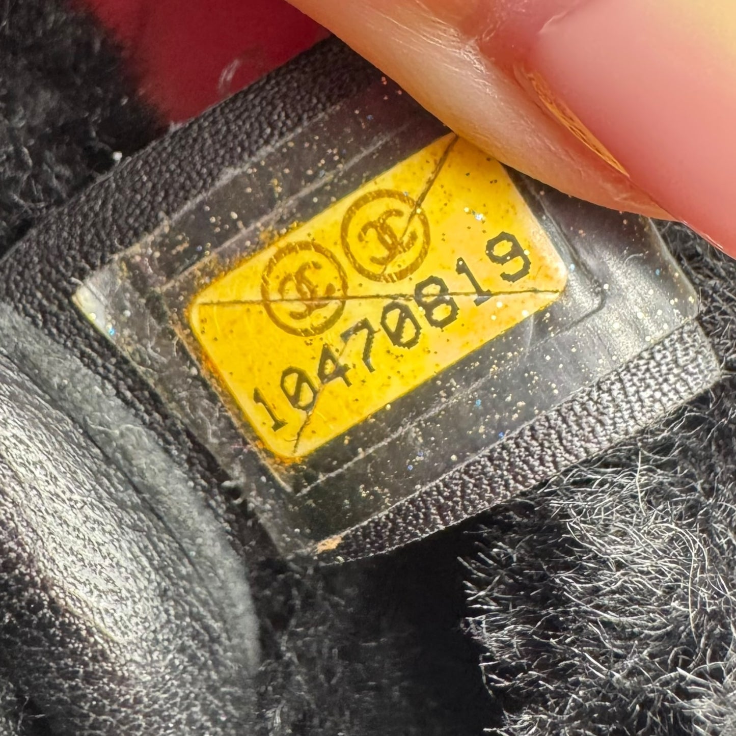 Chanel Black Shearling Quilted Logo Shoulder Bag 2005-06 - Outfit Repeater