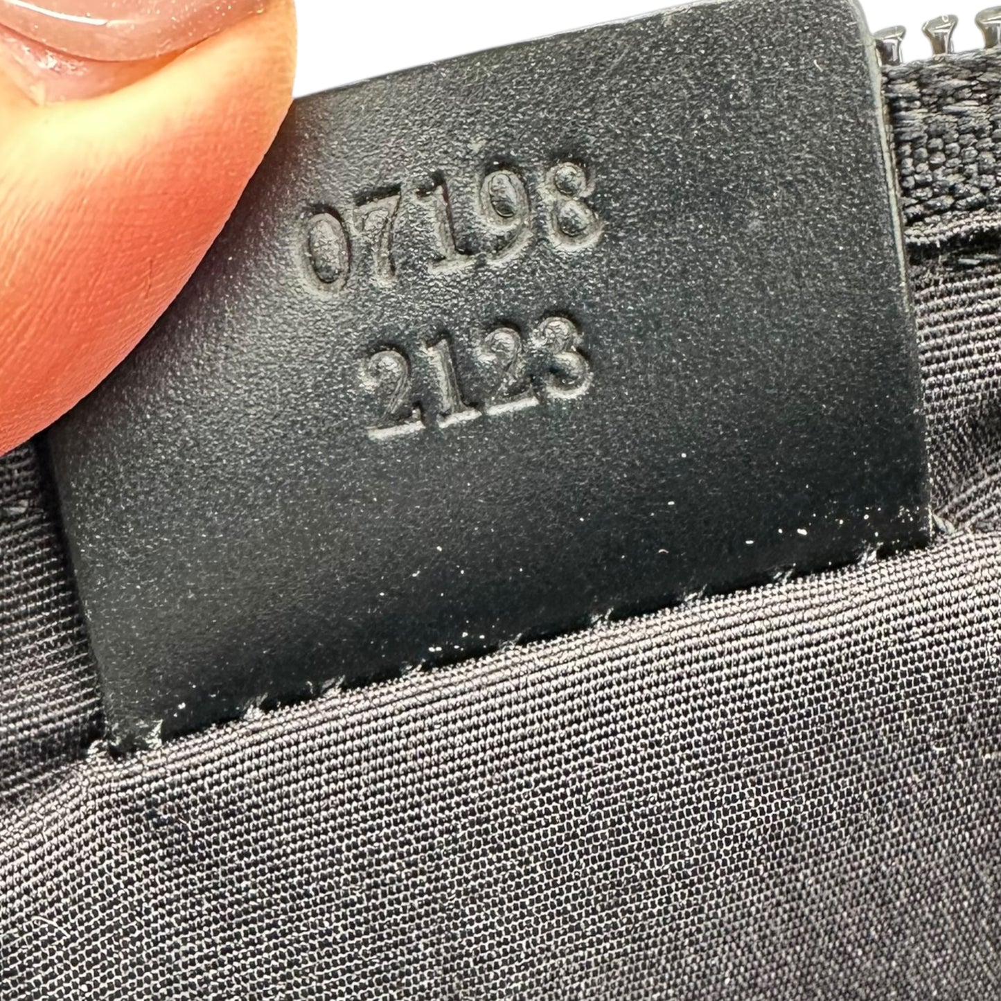 Gucci Gray Denim Monogram Pochette Bag - Outfit Repeater