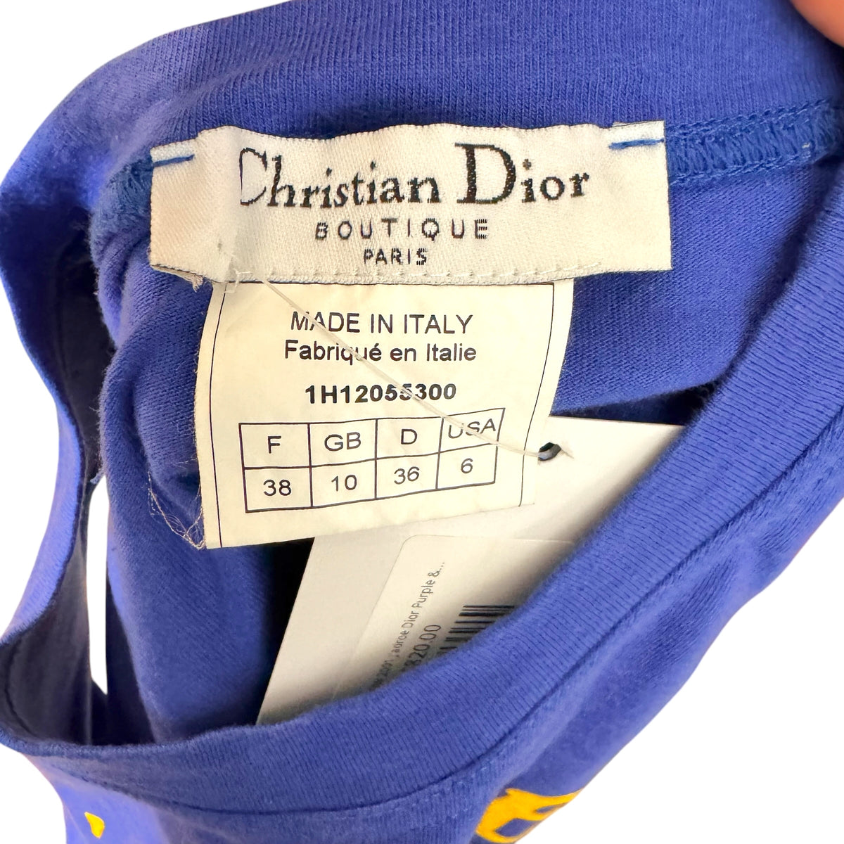 Christian Dior F/W 2001 J'adroe Dior Purple & Gold Tank