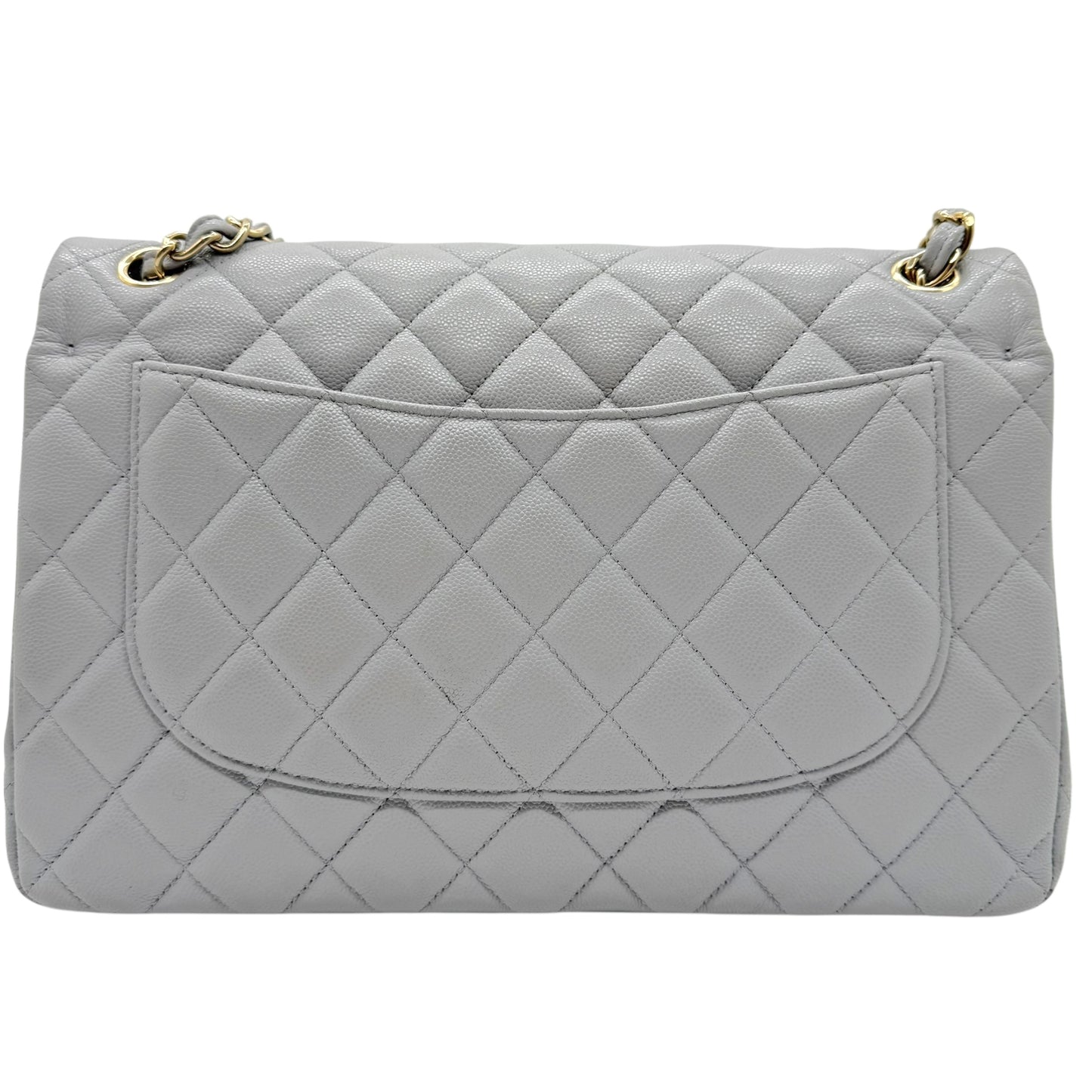 Chanel Gray Caviar Medium Double Flap Bag