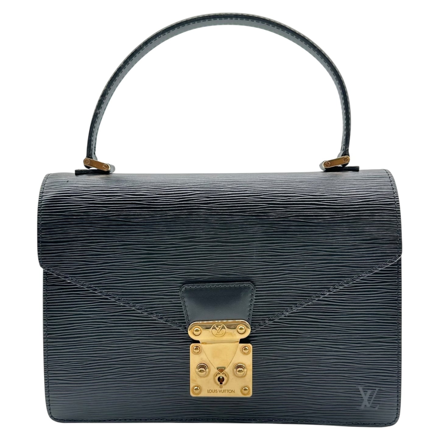 Louis Vuitton Black Epi Concorde Top Handle Bag