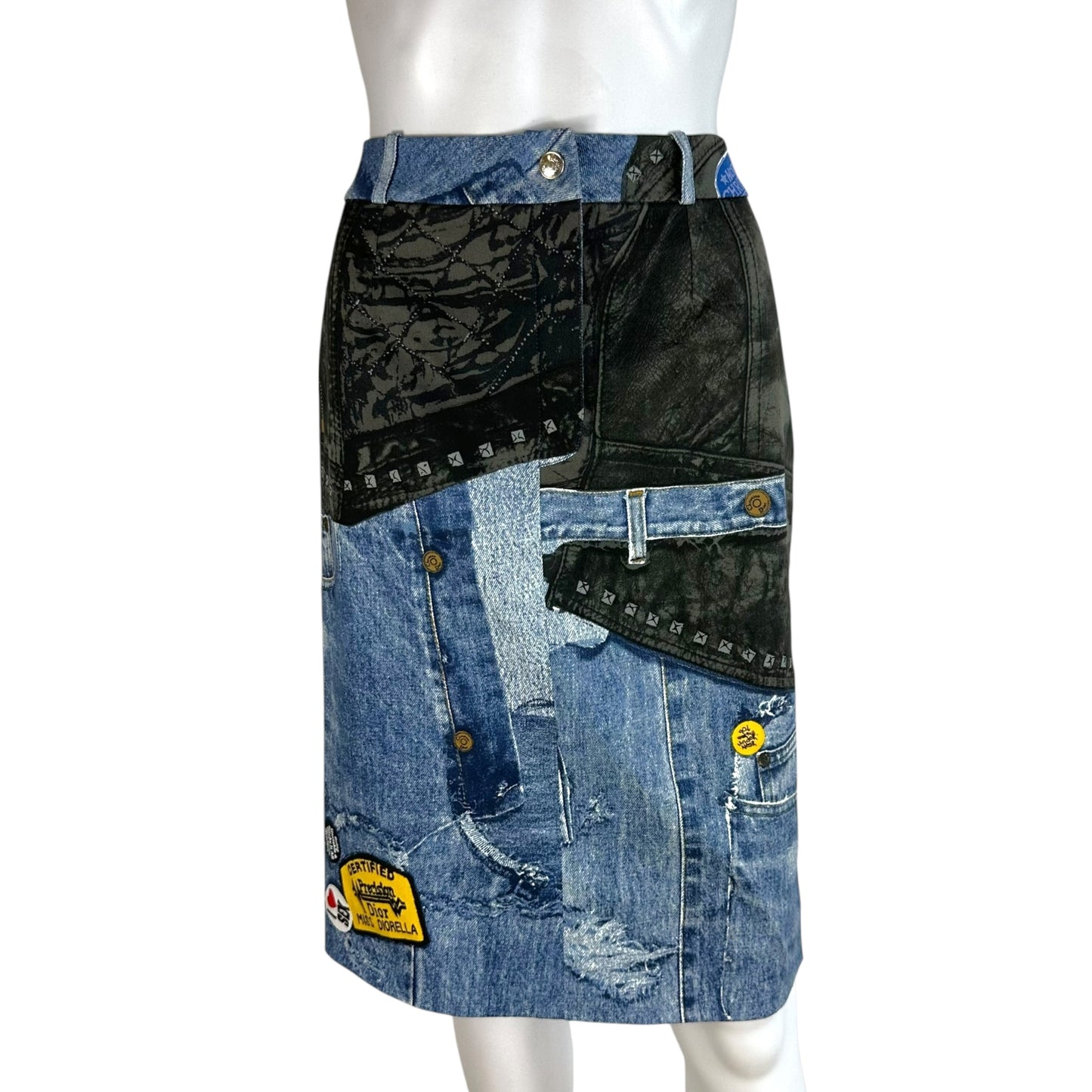 Christian Dior F/W 2001 'Denim' Speedway Midi Skirt