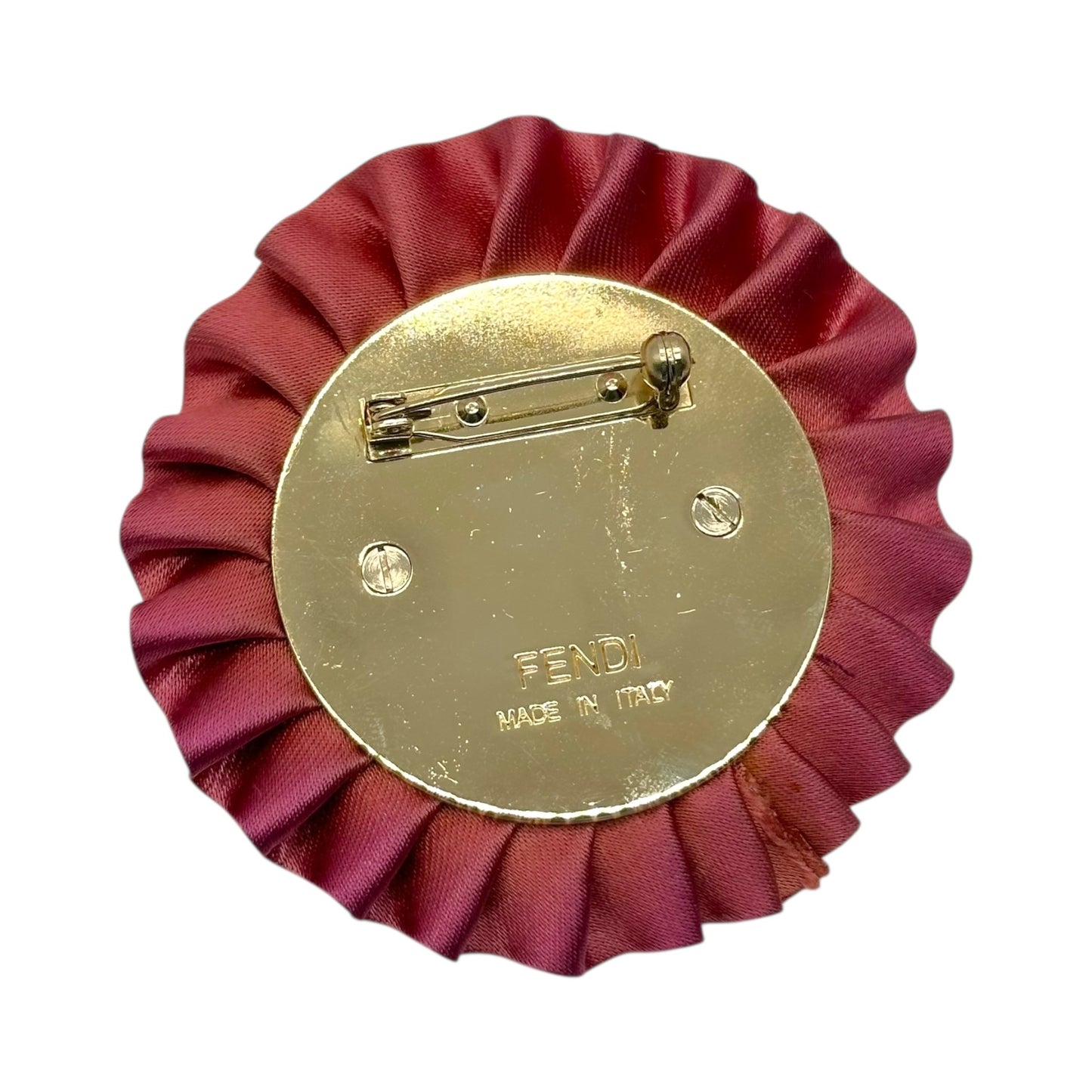 Fendi Baguette Rhinestone Pin Brooch