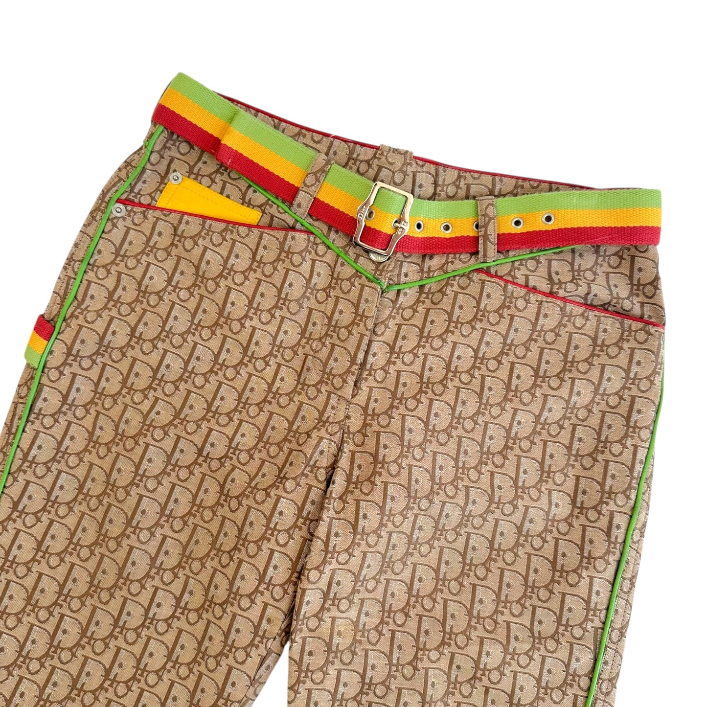 Dior F/W 2004 Rasta Monogram Print Pants