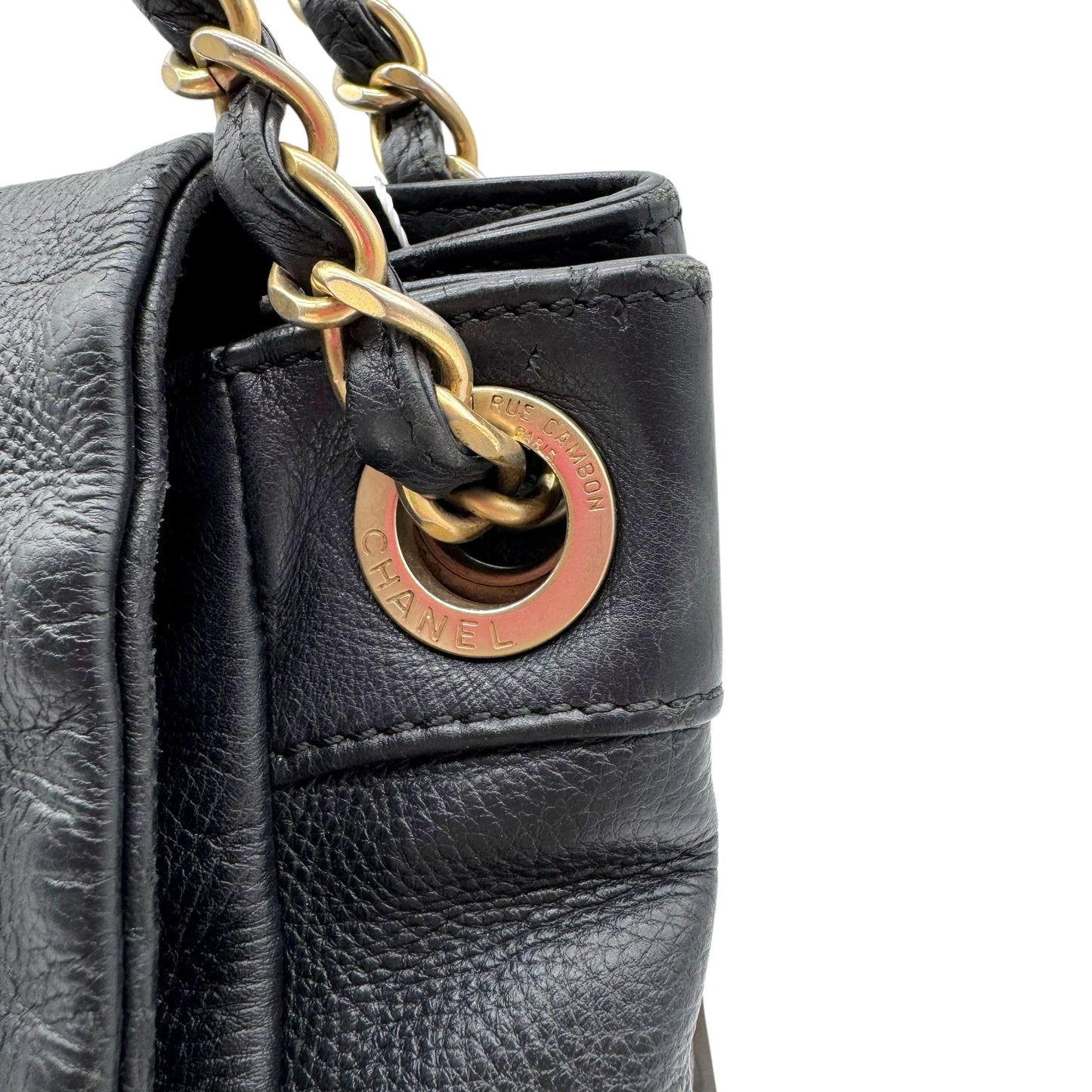 Chanel Black Studded CC Logo Accordion Shoulder Bag 2008-09 - Outfit Repeater