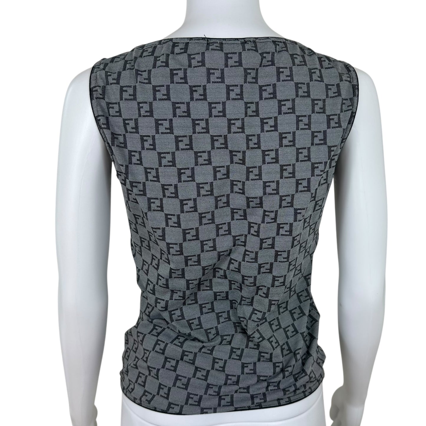 Fendi Gray Zucchino Monogram Tank Top - Outfit Repeater