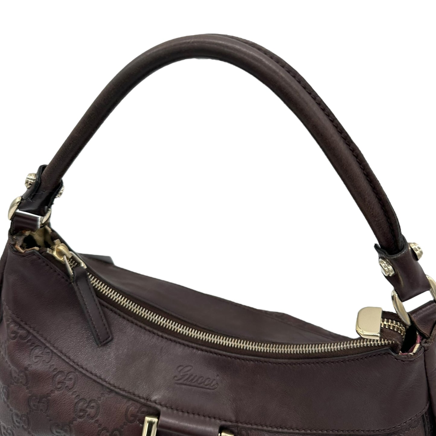 Gucci Brown Guccissima Monogram Abby Shoulder Bag