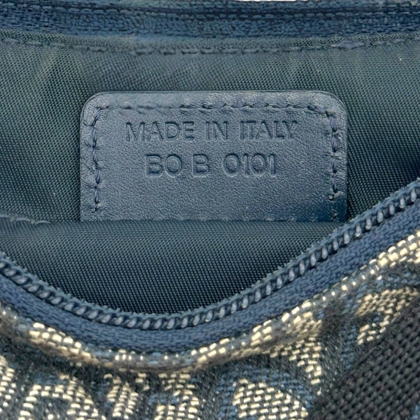 Christian Dior Navy Blue Trotter Monogram Shoulder Pochette Bag - Outfit Repeater