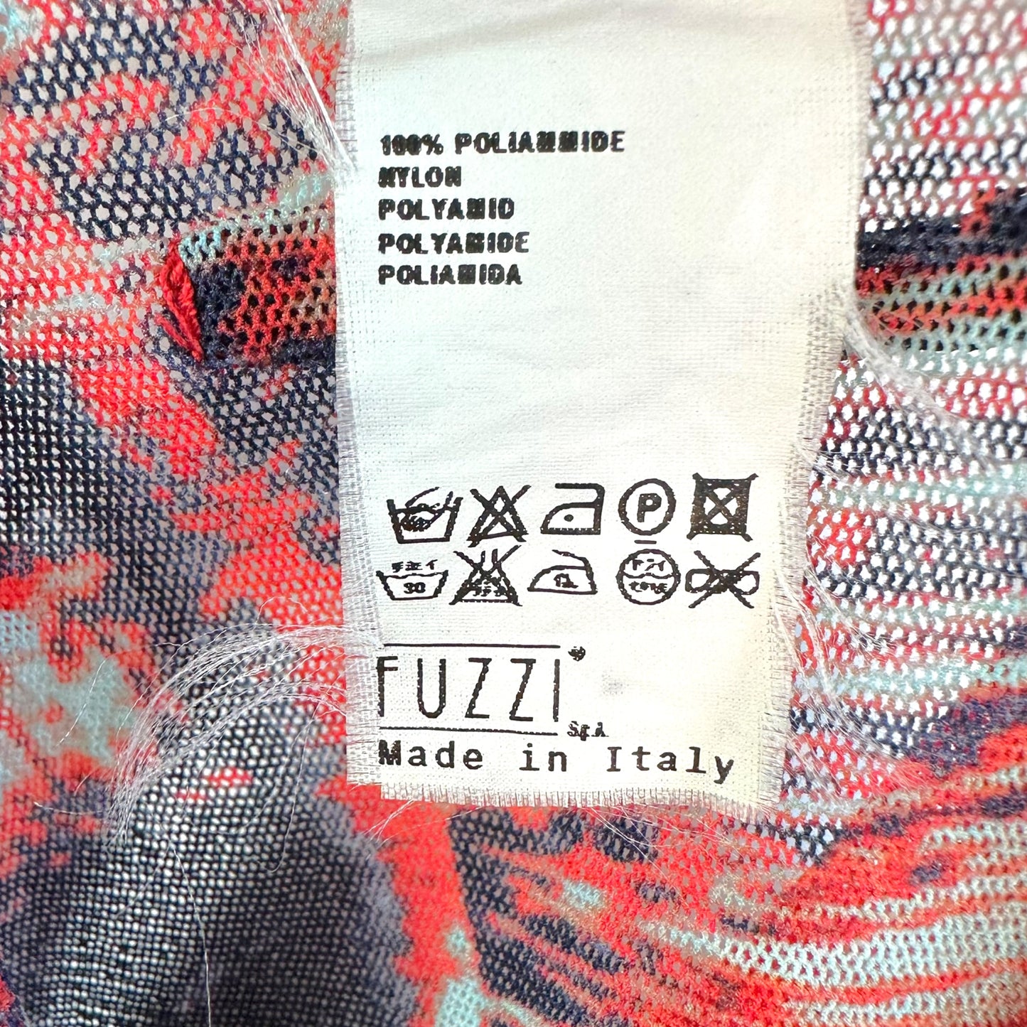 Jean Paul Gaultier 1998 Multicolor Palm Tree Print Mesh Tank