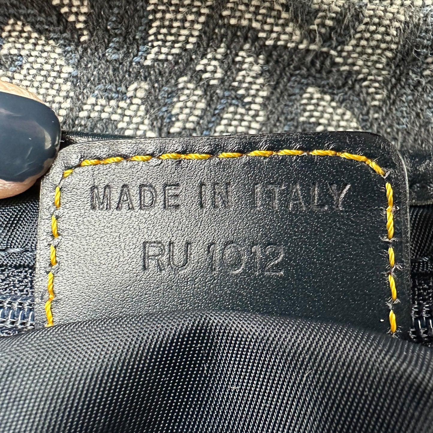 Christian Dior 2002 Navy Trotter Monogram Saddle Bag - Outfit Repeater