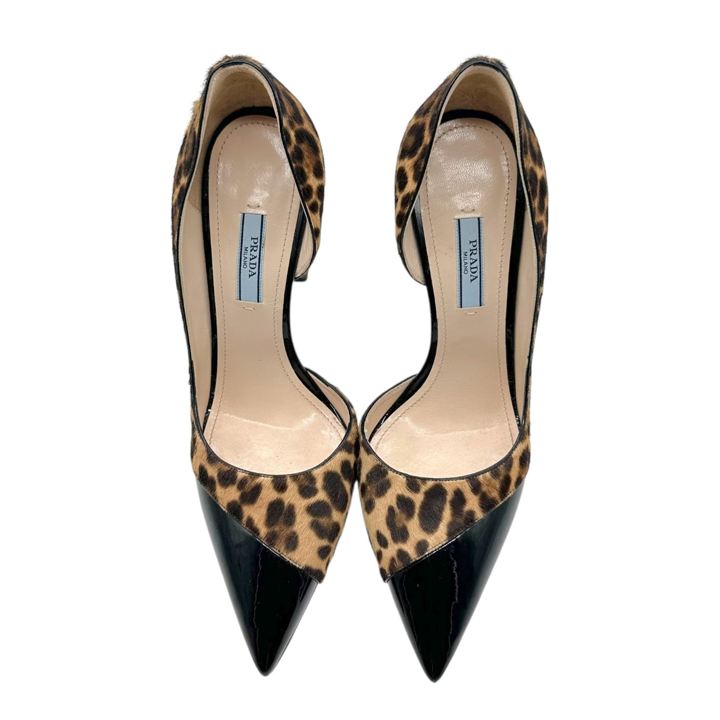 Prada Leopard Print Ponyhair Heels