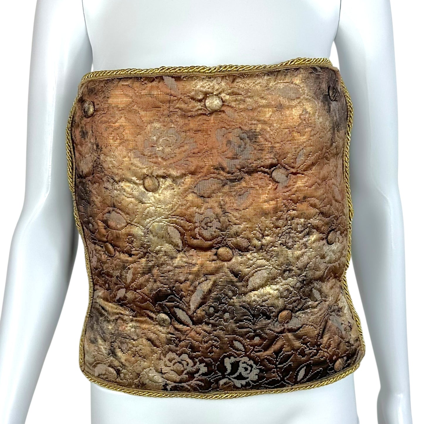 D&G Dolce & Gabbana Metallic 'Pillow' Corset Runway