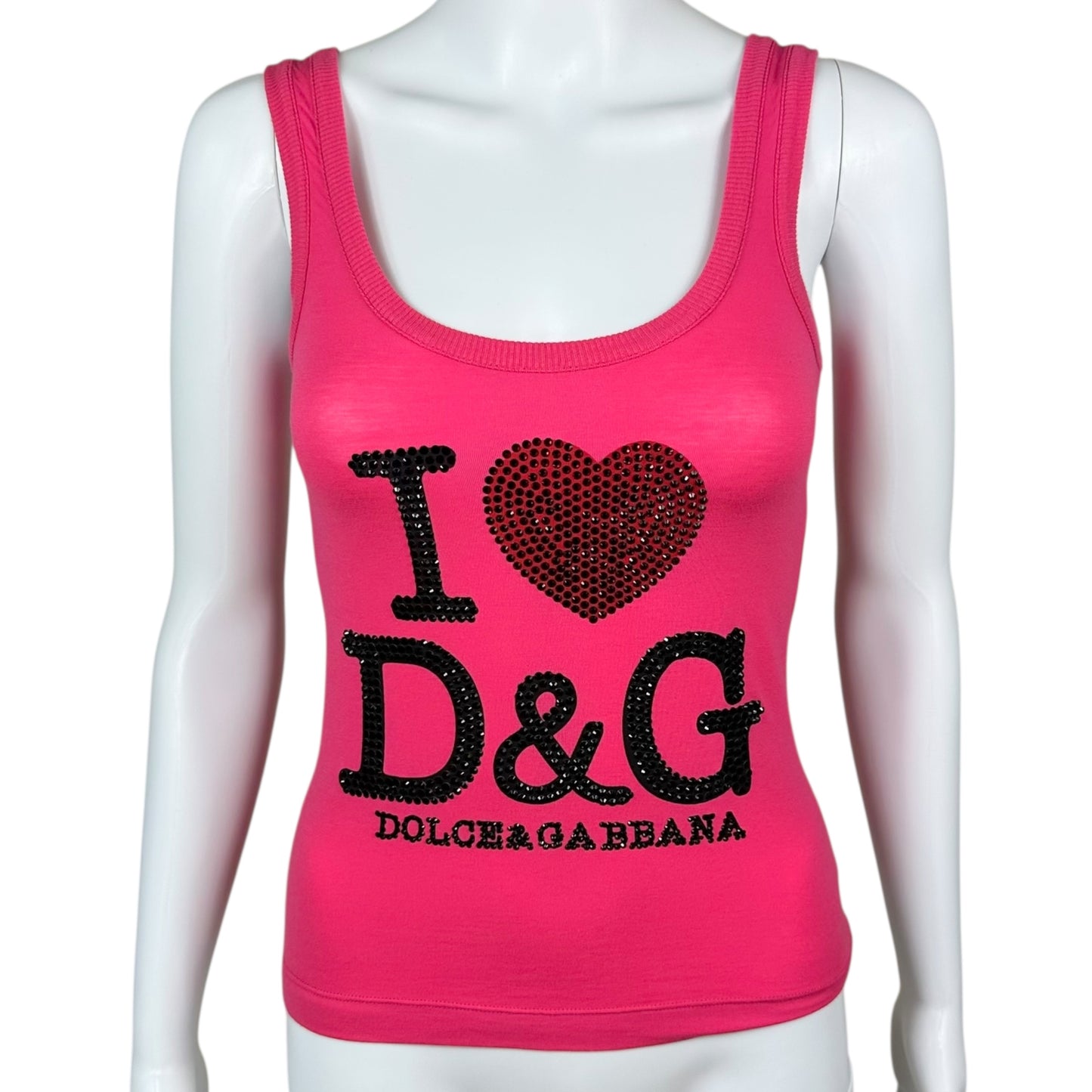 D&G Dolce & Gabbana 'I Heart D&G' Pink Tank