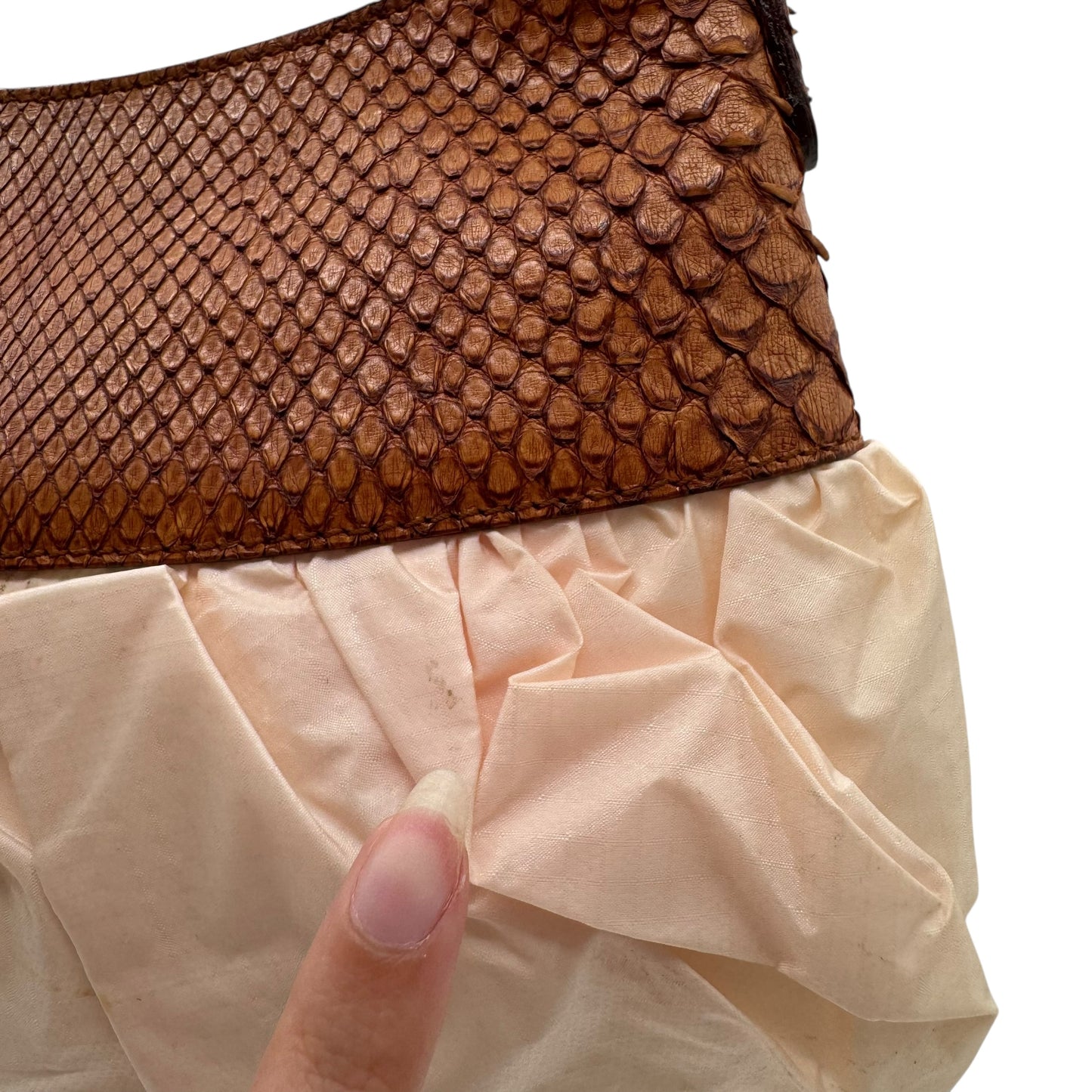Christian Dior Pink & Brown Python Ballet Corset Mini Bag RARE