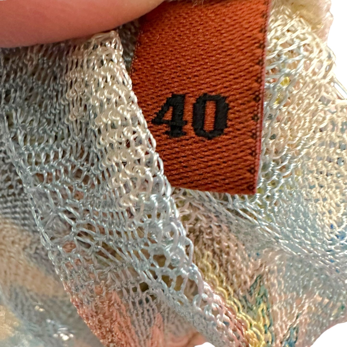 Missoni Mare Turquoise Multi Chevron Knit Cover-Up Top