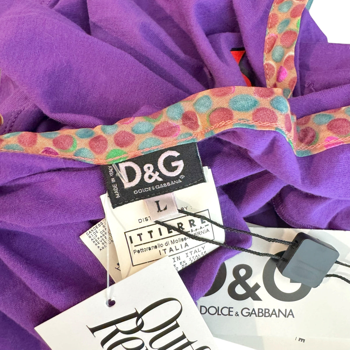 D&G Dolce & Gabbana Purple Speedy Gonzales Mouse Graphic Halter Tank NEW