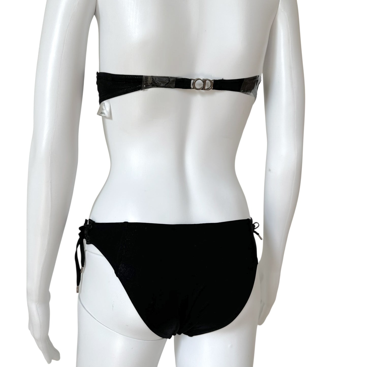 Christian Dior S/S 2003 Black Lace Up Bikini