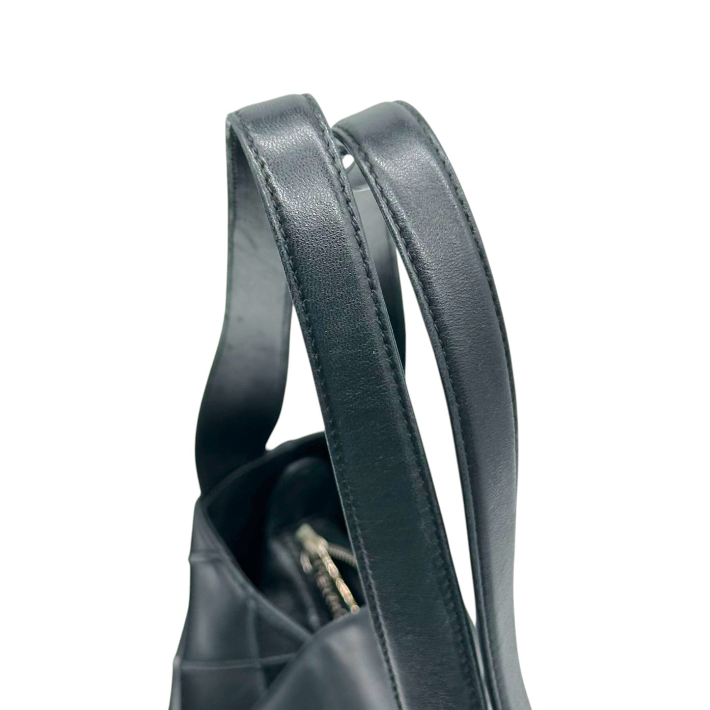 Chanel Black & Silver Quilted Matelasse Hobo Shoulder Bag 2000-02