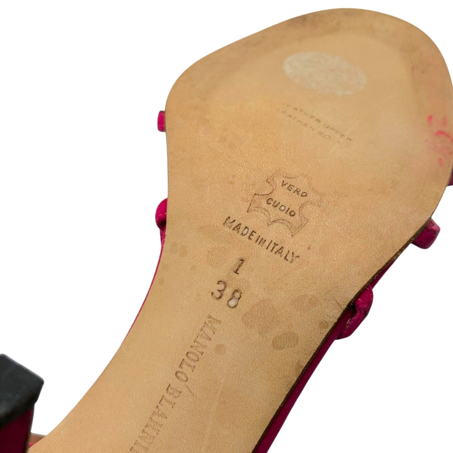 Manolo Blahnik Hot Pink Suede & Ribbon Wrap Sandal Heels - Outfit Repeater