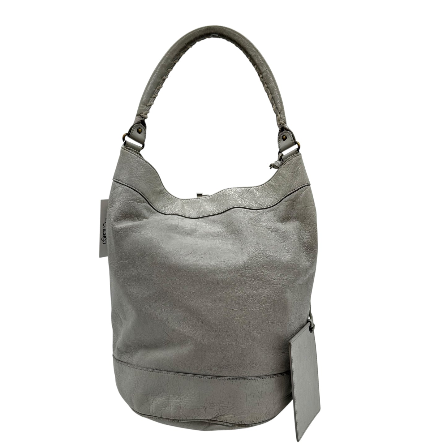 Balenciaga Light Gray Leather The Day City Hobo Bag