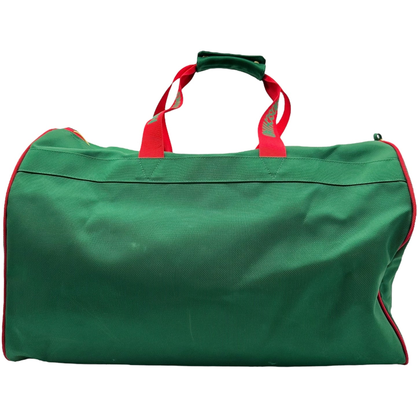 Moschino 90's Green & Red Peace Sign Large Duffle Bag