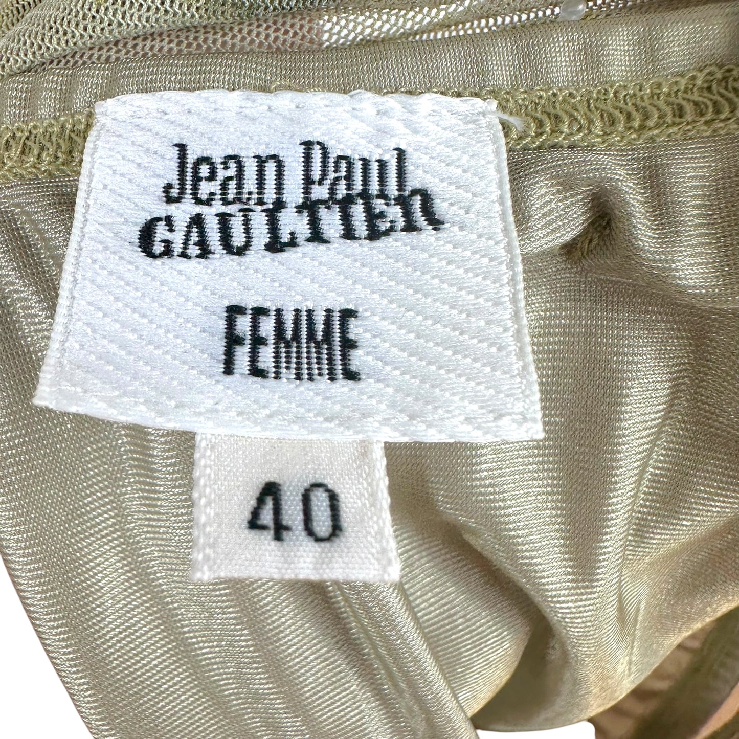 Jean Paul Gaultier Multicolor Floral Print Mesh Midi Skirt