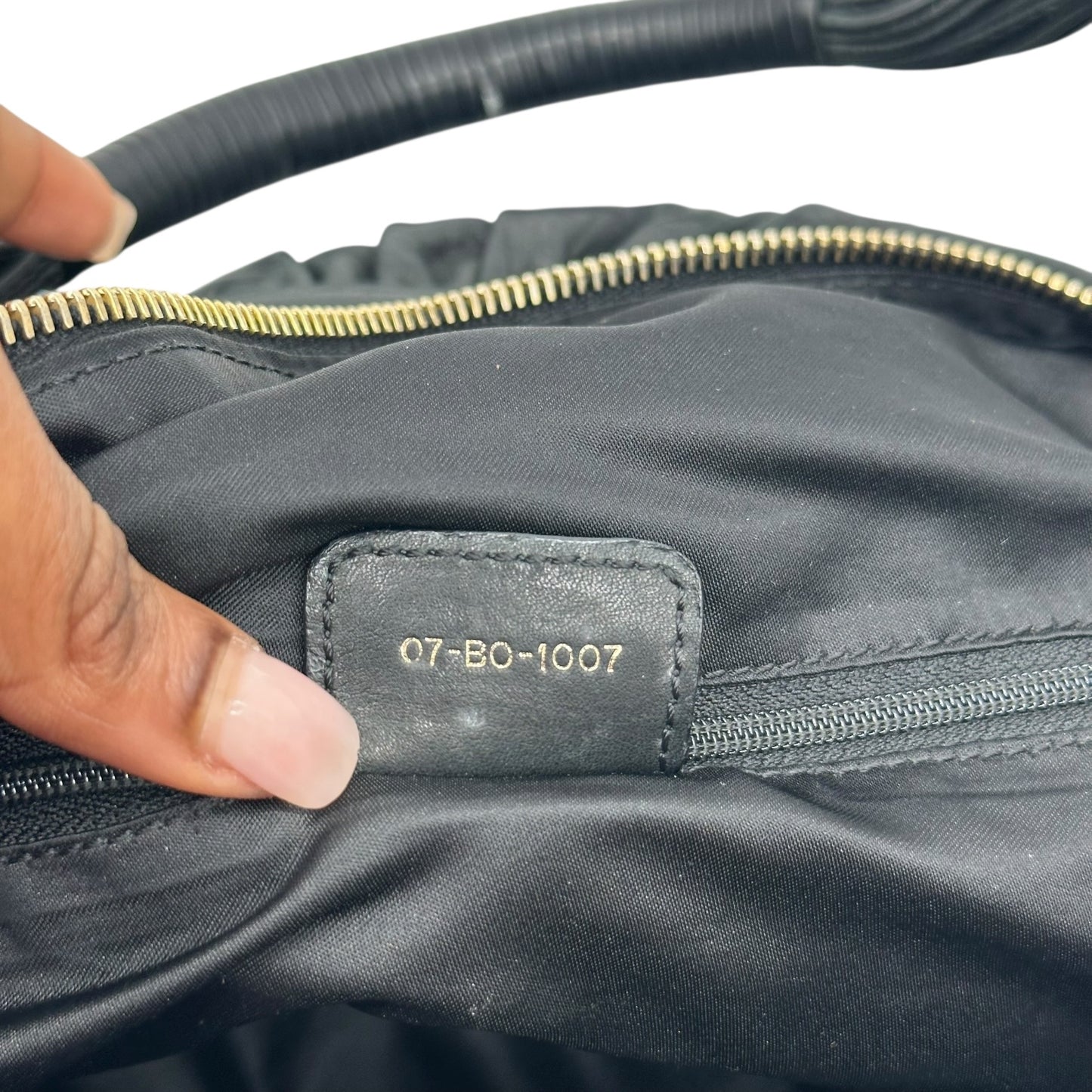 Christian Dior Black Leather Gypsy Hobo Bag