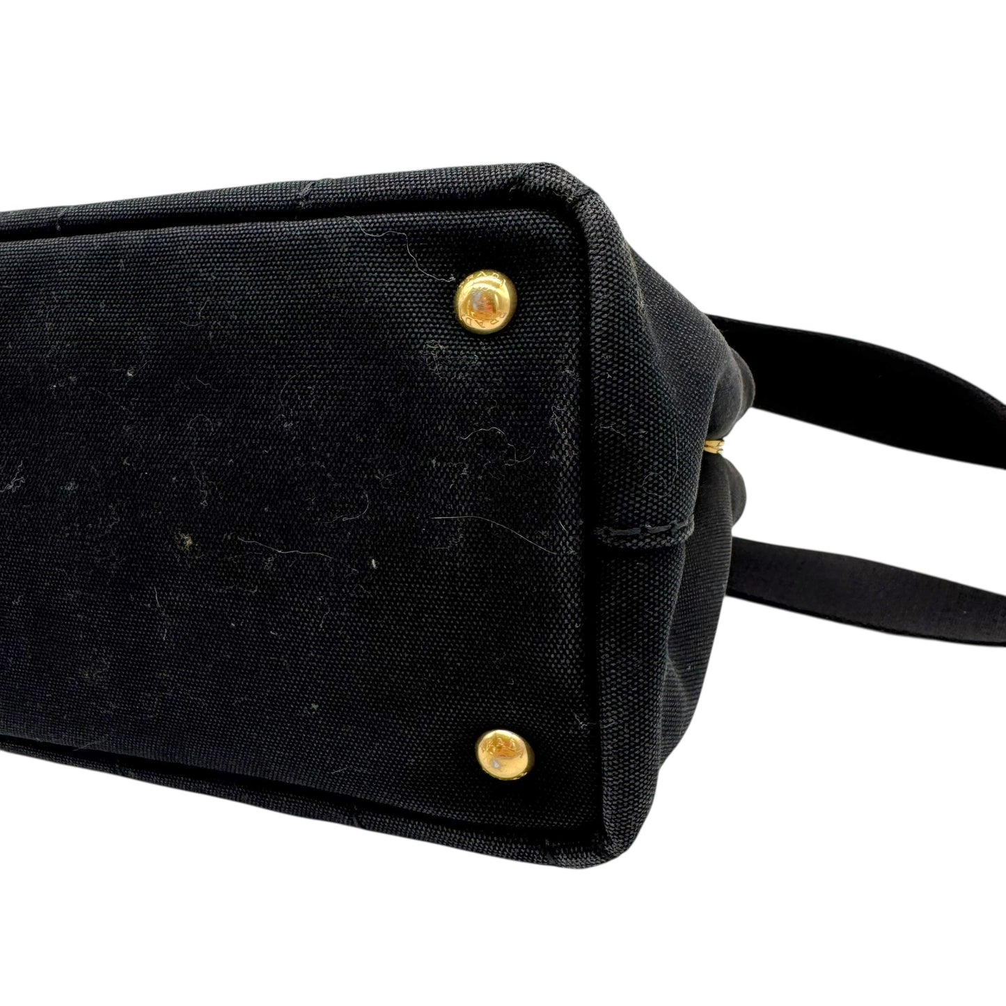 Prada Navy Blue Mini Canapa 2-Way Tote Bag - Outfit Repeater