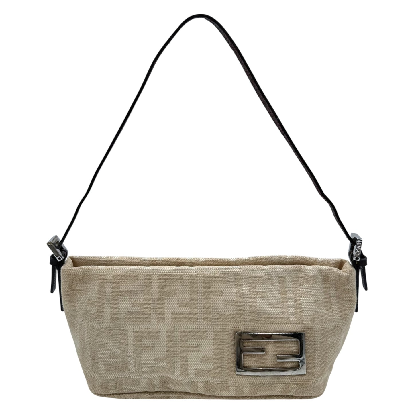 Fendi Ivory Zucca Monogram Pochette Bag