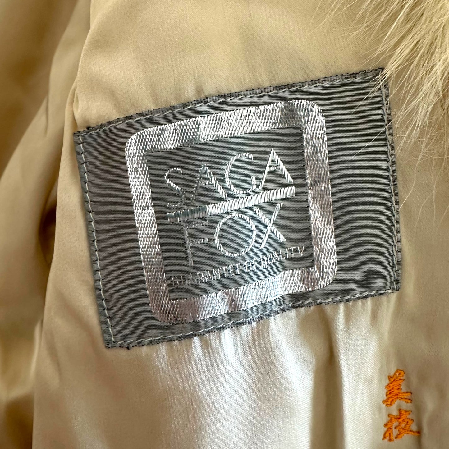 Vintage Saga Fox Ivory Fur Coat