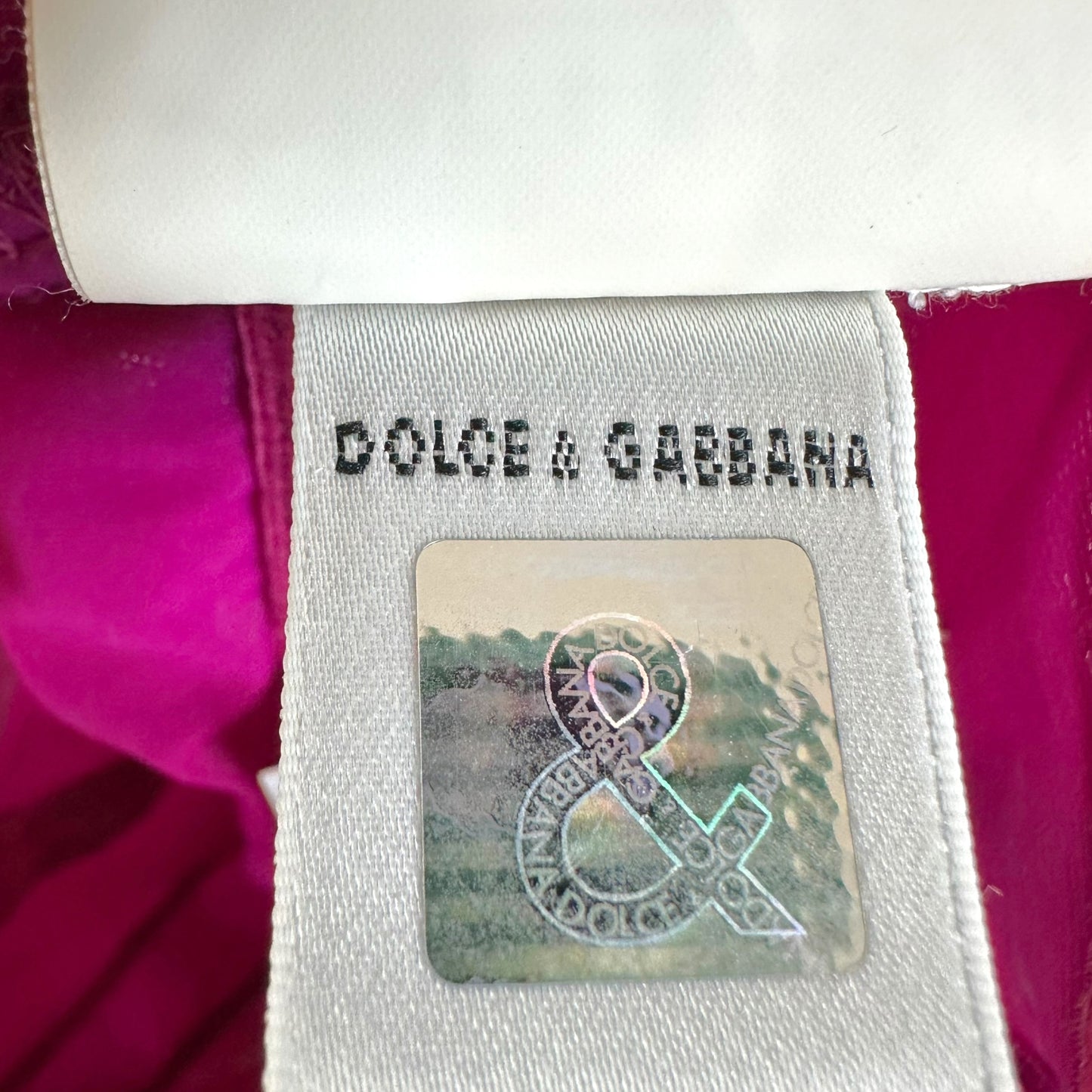 D&G Dolce & Gabbana Hot Pink / Purple Lace Bustier Top