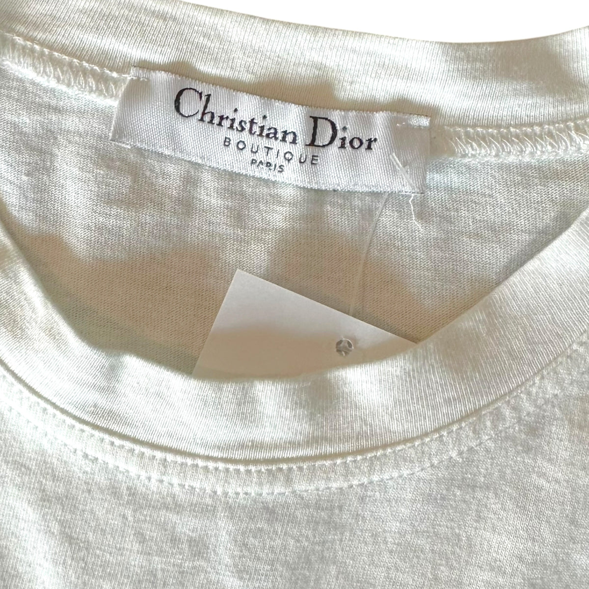 Christian Dior S/S 2002 Black & White Old English Logo T-Shirt