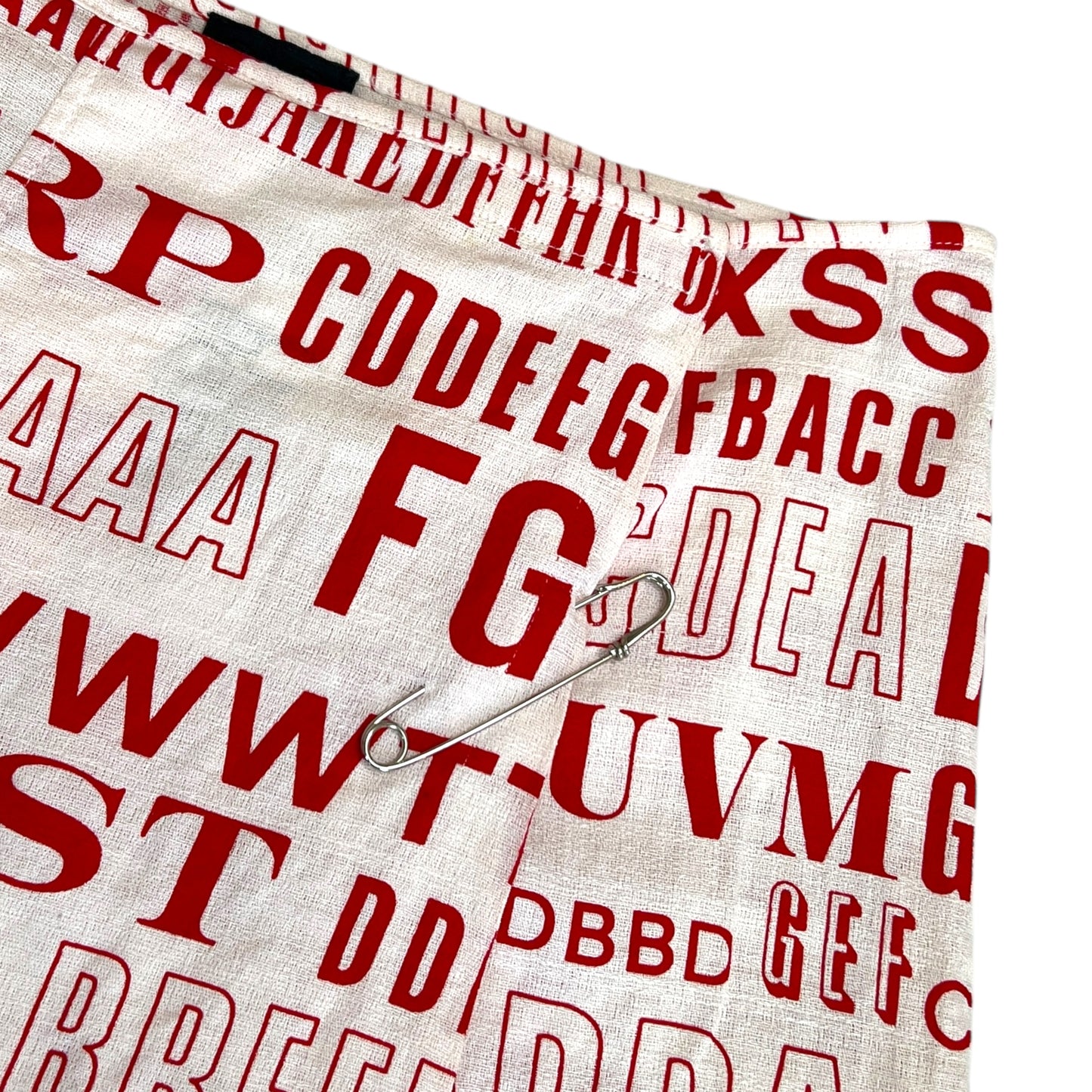 D&G Dolce & Gabbana Red & White Alphabet Micro Mini Skirt - Outfit Repeater