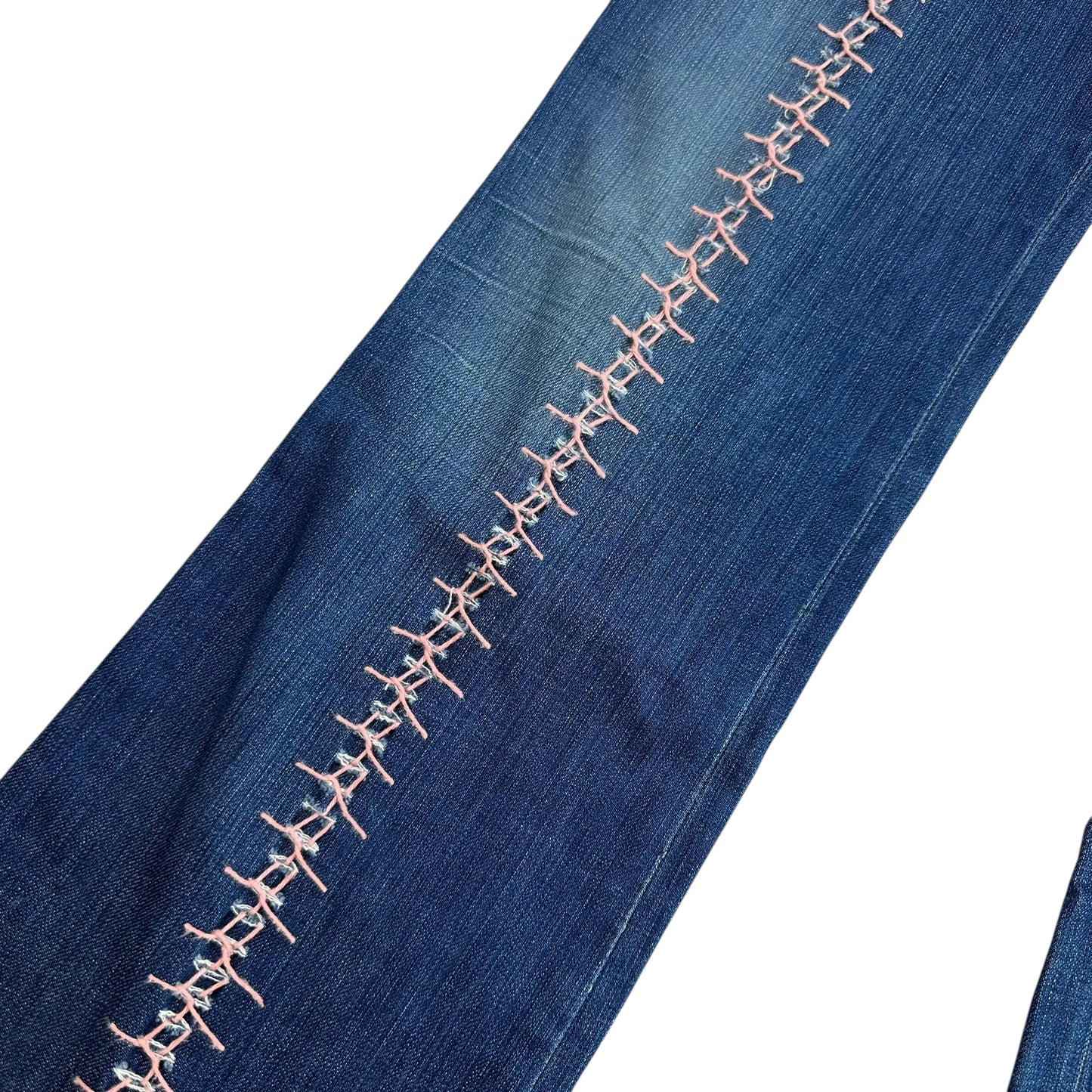 Just Cavalli Roberto Cavalli Pink Embroidered Jeans