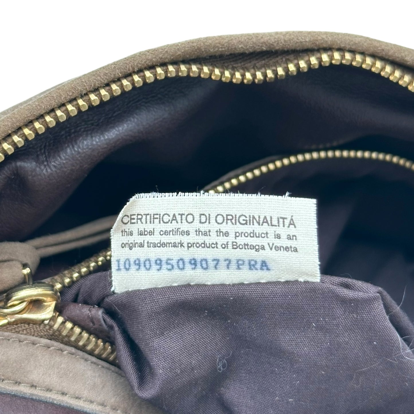 Bottega Veneta Light Brown Suede Intrecciato Pochette Bag