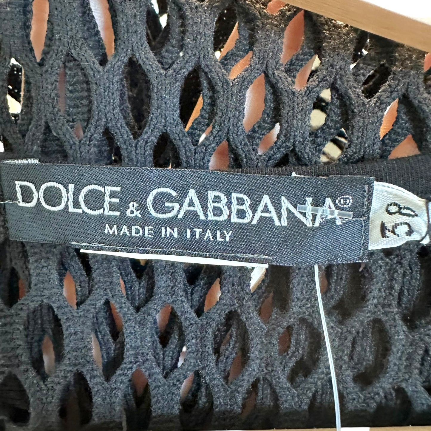 Dolce & Gabbana Black Fishnet Tank Top