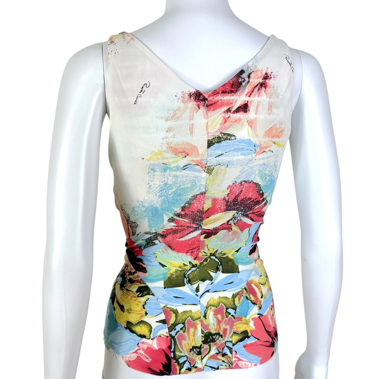 Roberto Cavalli Multicolor Floral Print Tank