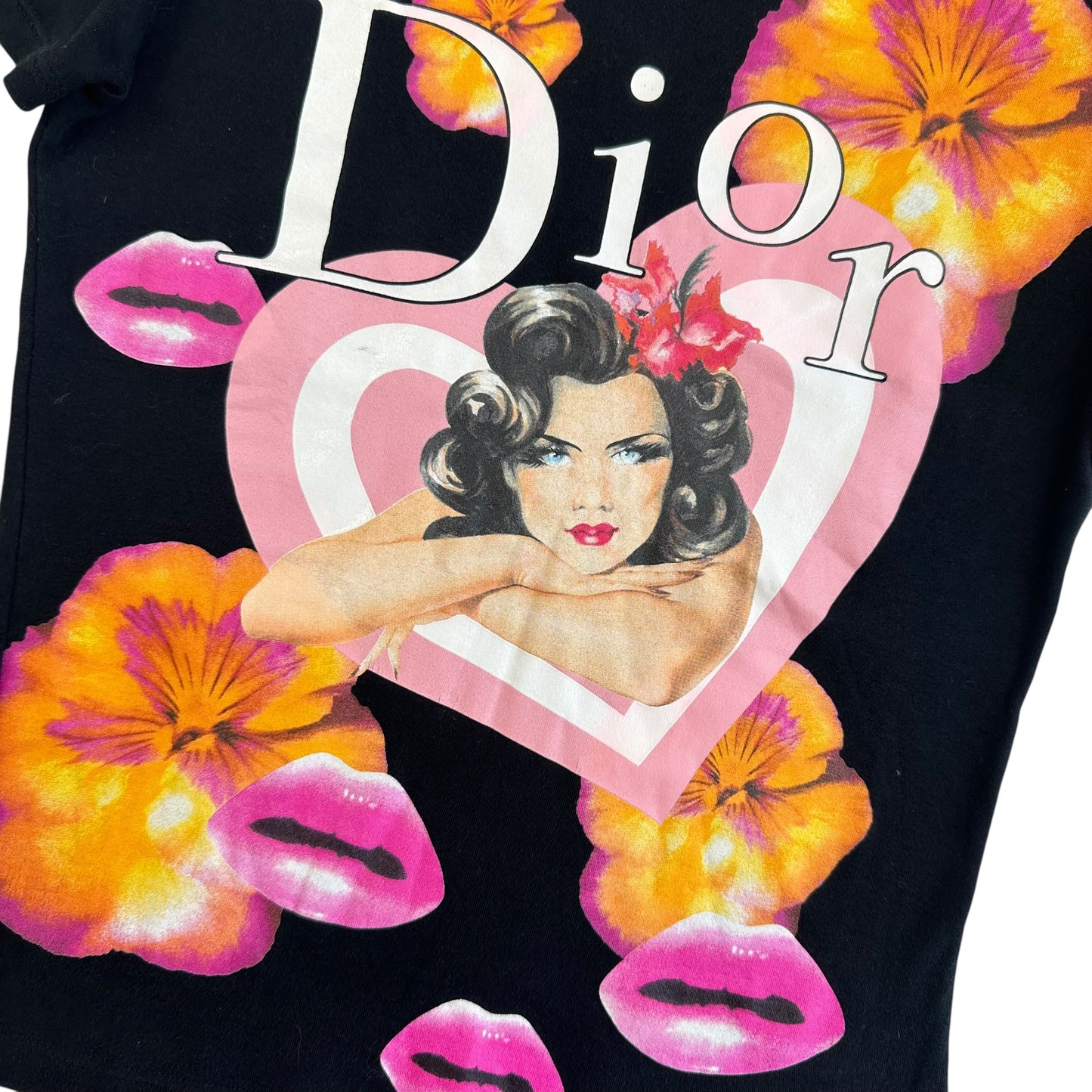 Dior S/S 2005 Black Kiss T-Shirt
