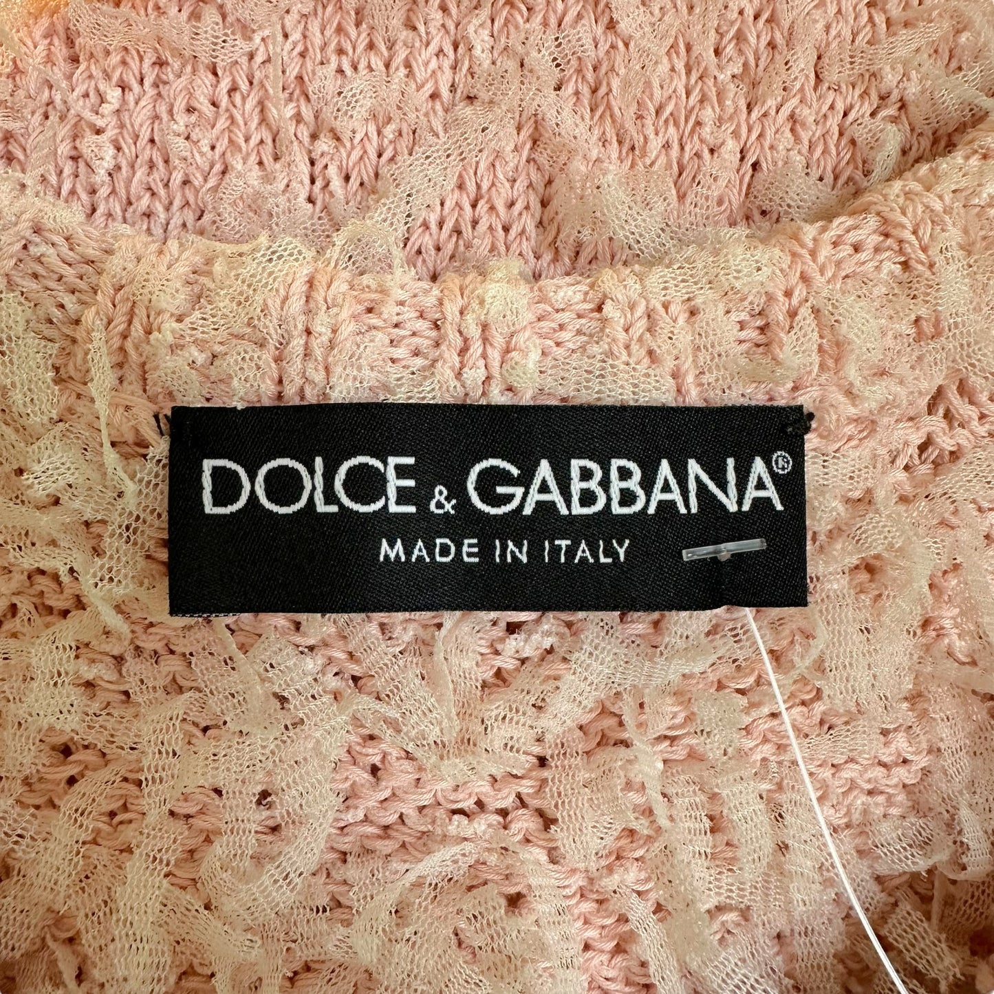 Dolce & Gabbana Pink Fuzzy Knit Tank