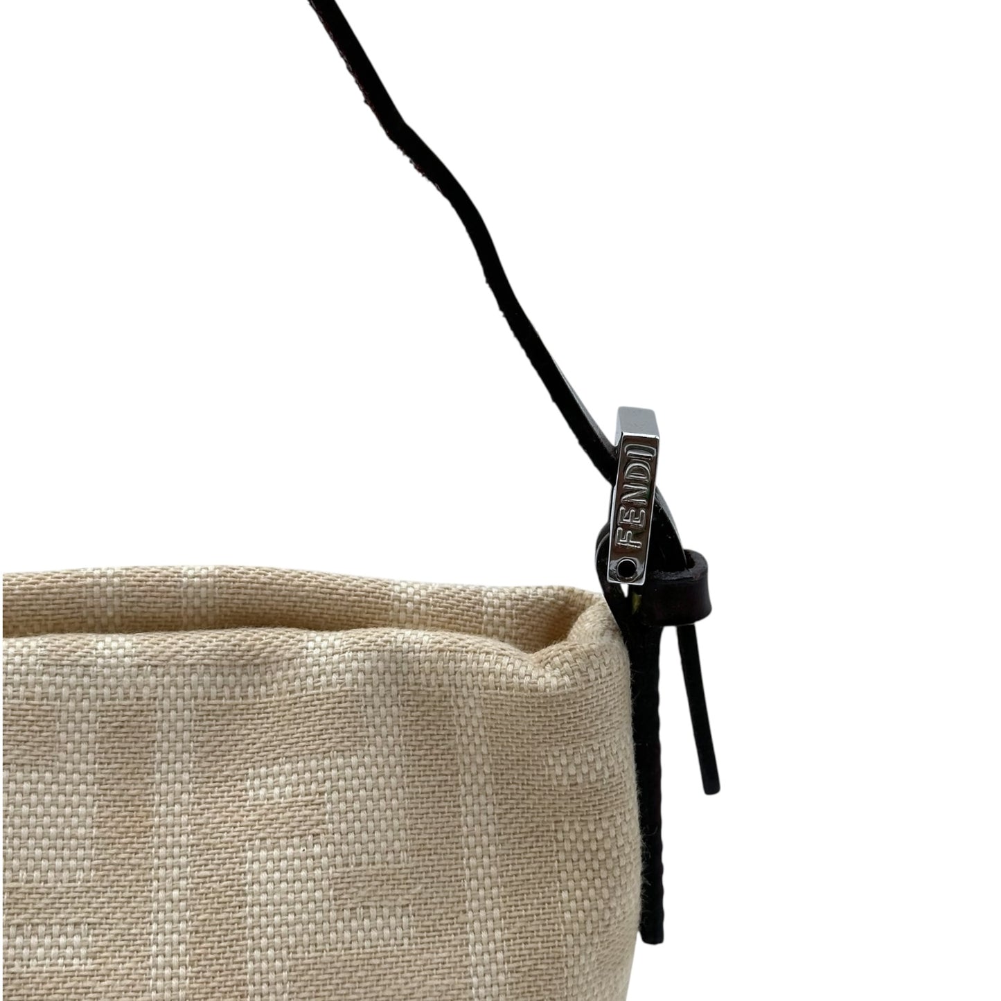 Fendi Ivory Zucca Monogram Pochette Bag
