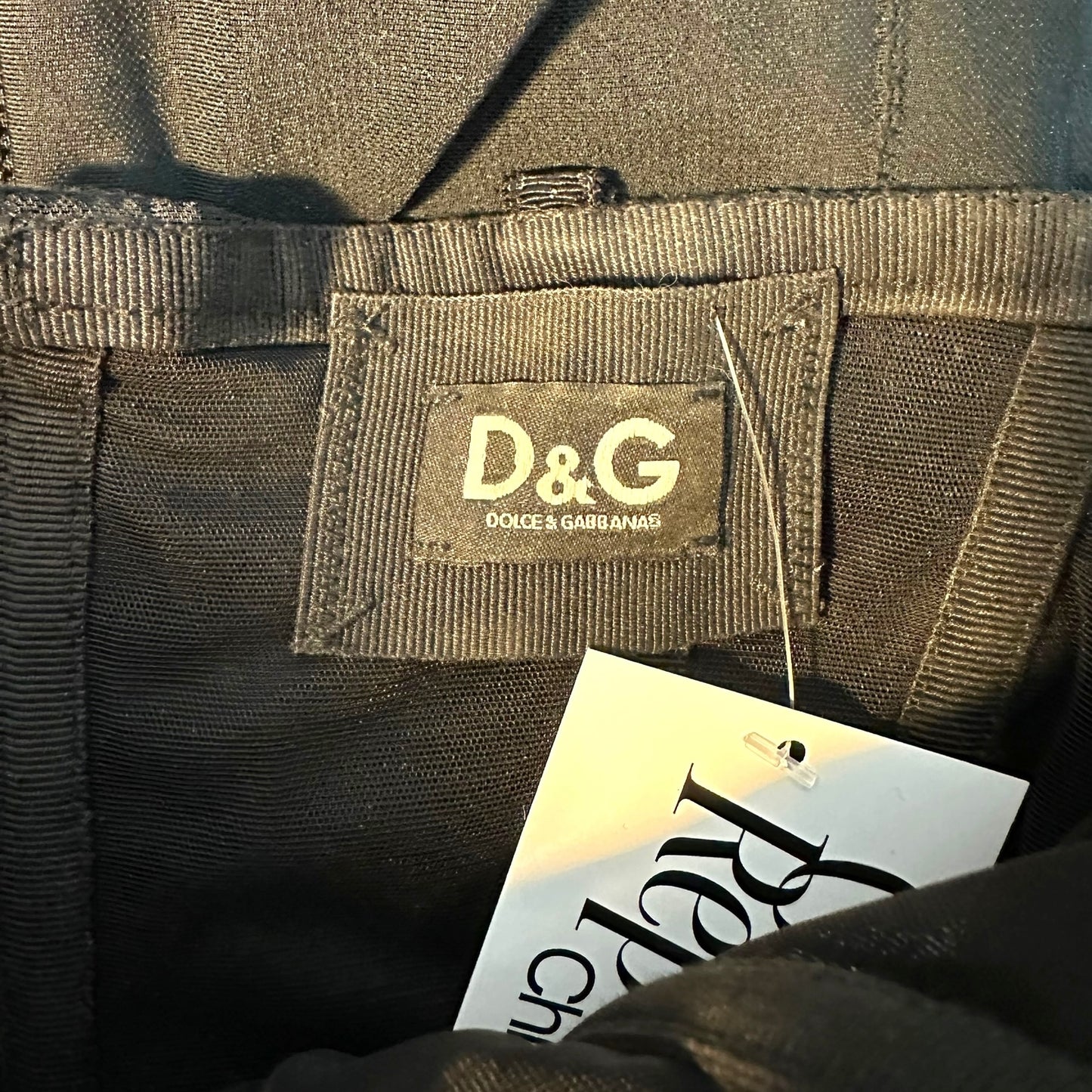 D&G Dolce & Gabbana Gray Ruched Corset Midi Dress