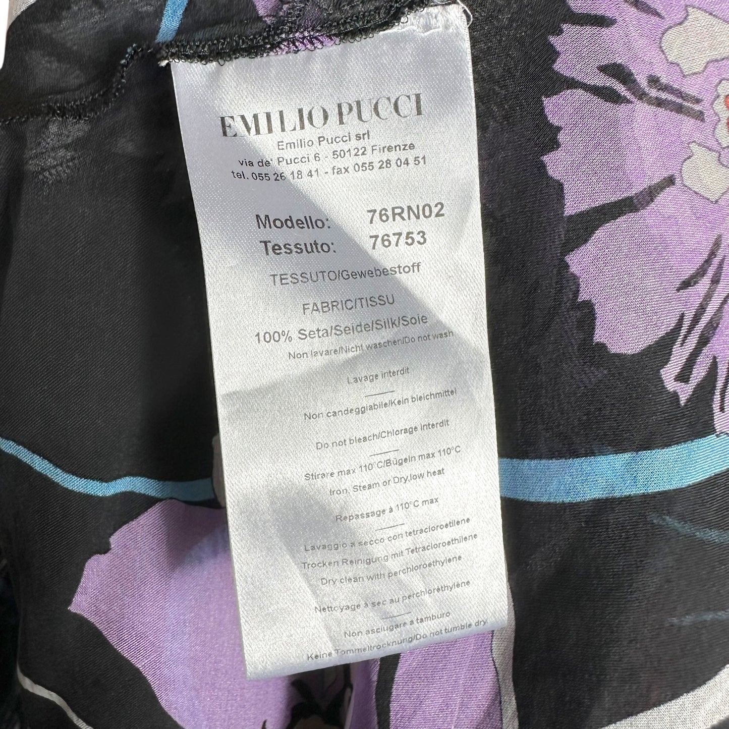 Emilio Pucci Black Floral Tiered Silk Blouse - Outfit Repeater