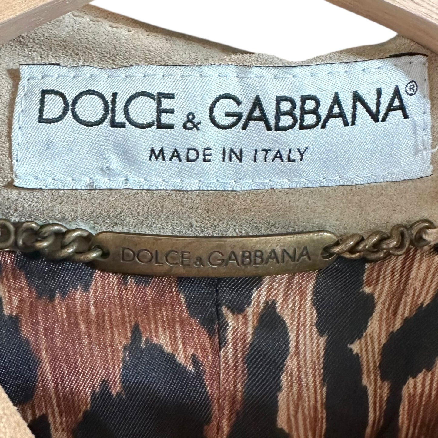 Dolce & Gabbana Distressed Denim & Suede Cropped Jacket