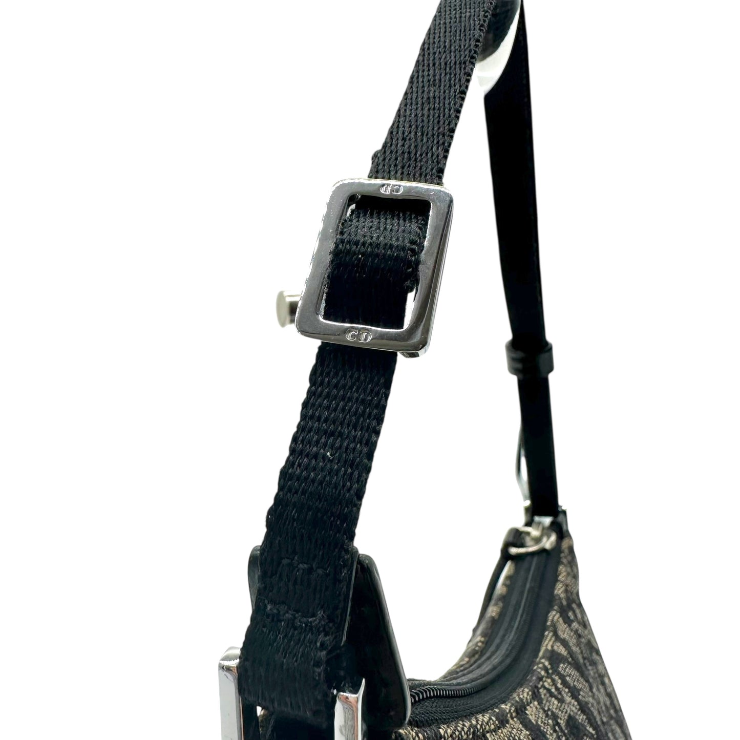 Dior Black Monogram Trotter Shoulder Bag