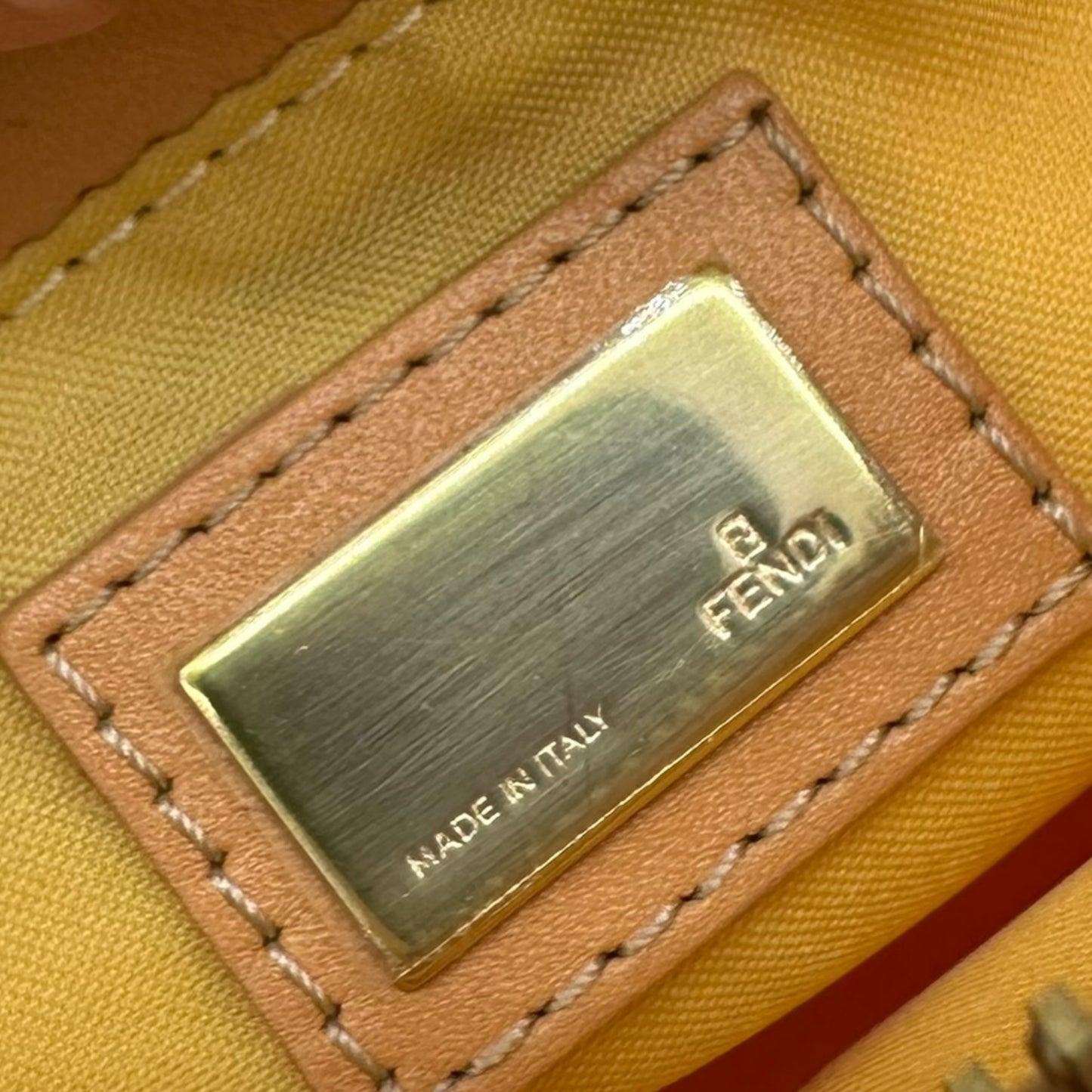 Fendi Pink & Yellow Zucchino Monogram Shoulder Bag - Outfit Repeater