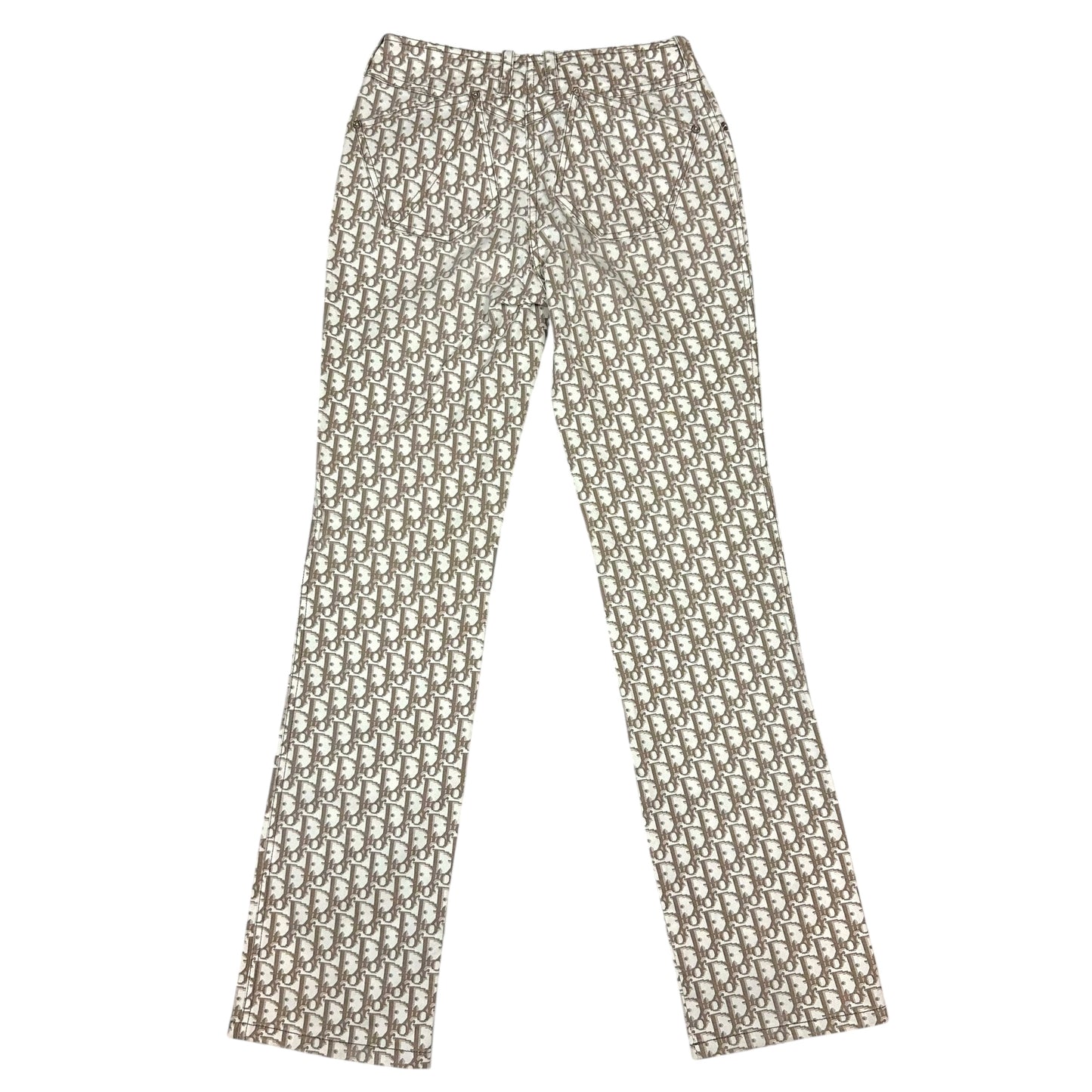 Christian Dior S/S 2005 Brown & White Monogram Pants - Outfit Repeater