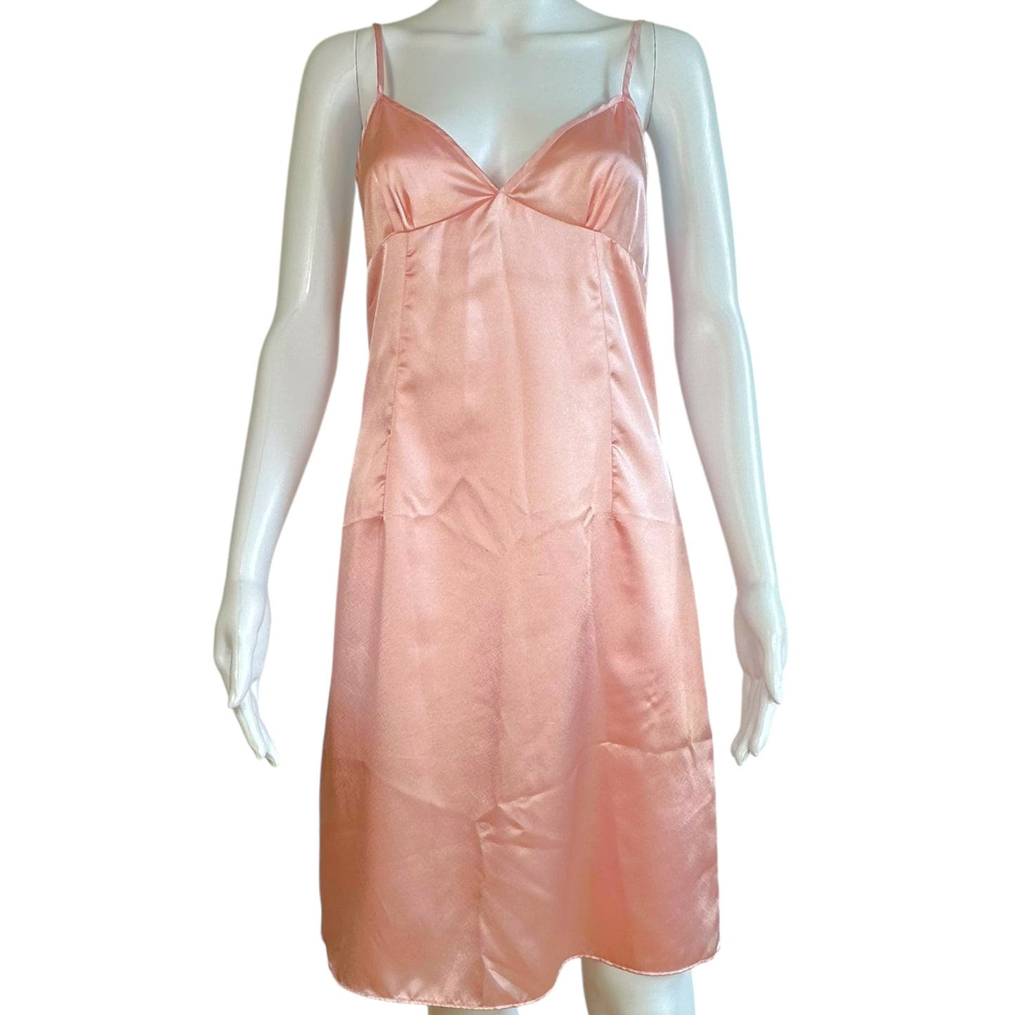 Galliano Pink Silk Slip Midi Dress
