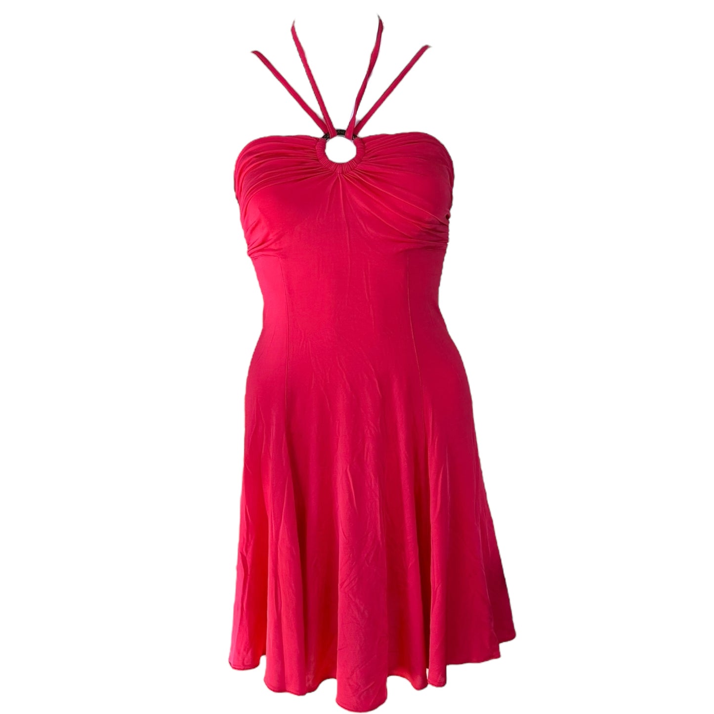 Just Cavalli Roberto Cavalli Fuschia Pink Halter Mini Dress NEW